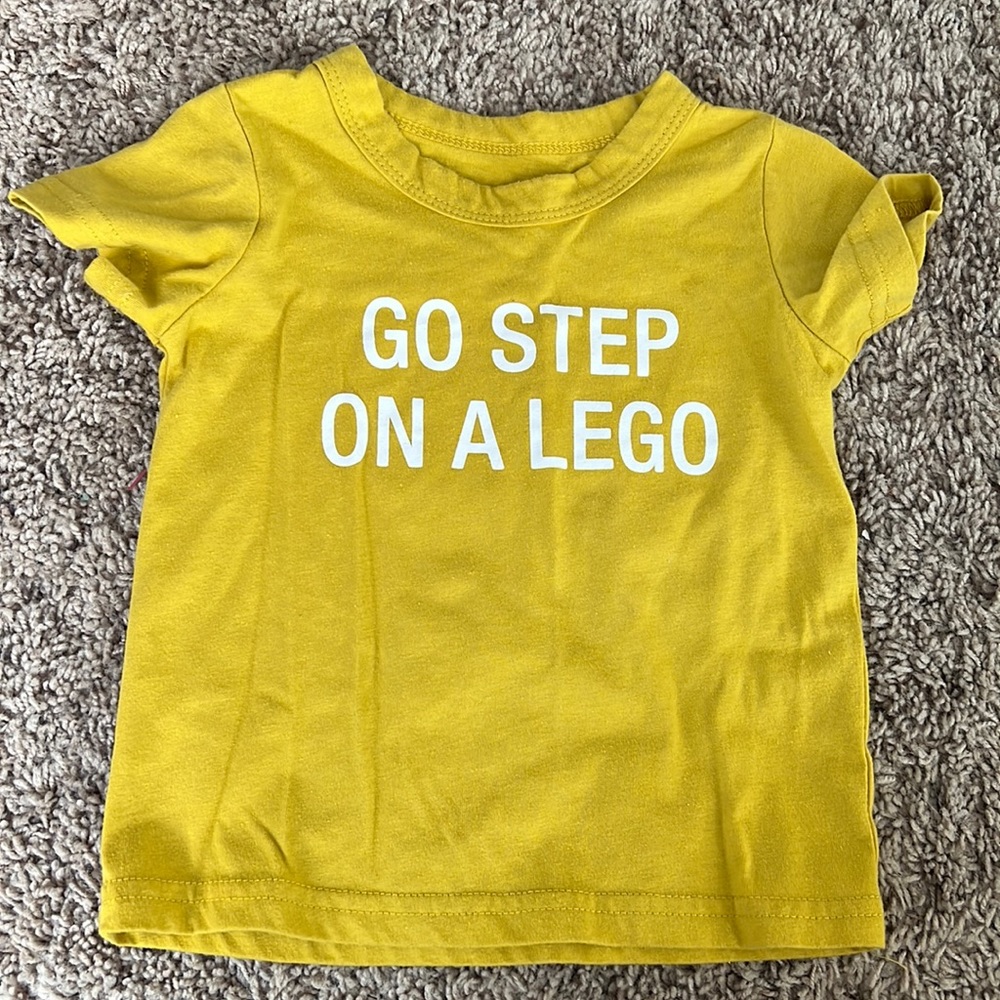 Go step on a Lego T-shirt